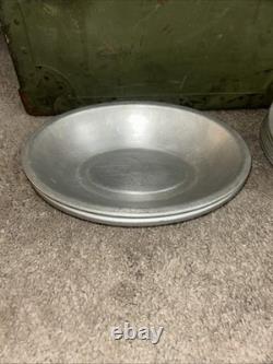 VTG US Army Officer's Field Mess Kit Chest with Accessories Military USA