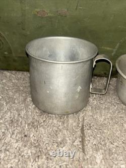 VTG US Army Officer's Field Mess Kit Chest with Accessories Military USA