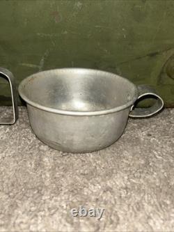 VTG US Army Officer's Field Mess Kit Chest with Accessories Military USA