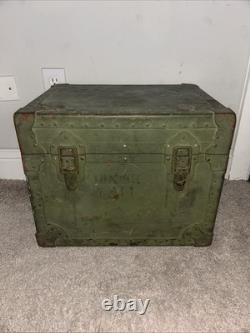 VTG US Army Officer's Field Mess Kit Chest with Accessories Military USA