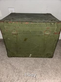 VTG US Army Officer's Field Mess Kit Chest with Accessories Military USA