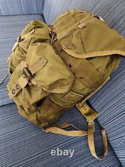 VTG US Military Army 1970s 1977 Nylon Green Backpack Field Pack Medium
