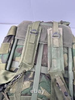 VTG US Military Army Woodland Camo ALICE Pack Rucksack Bag Size Medium With Frame