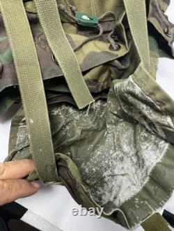 VTG US Military Army Woodland Camo ALICE Pack Rucksack Bag Size Medium With Frame
