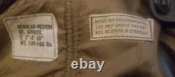 VTG WW2 1946 US Army Military Trench Coat with Wool Liner Med Regular Brass Buckle