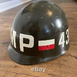 Vietnam Era MP Military Helmet Vintage US Army History Memorabilia