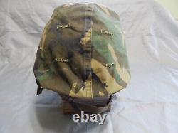 Vietnam era AIRBORNE helmet + liner camo cover stand US army military surplus