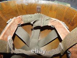 Vietnam era AIRBORNE helmet + liner camo cover stand US army military surplus