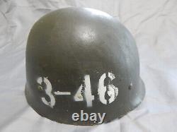 Vietnam era AIRBORNE helmet + liner camo cover stand US army military surplus