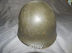 Vietnam era AIRBORNE helmet + liner camo cover stand US army military surplus