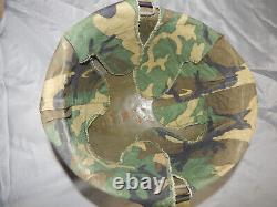 Vietnam era AIRBORNE helmet + liner camo cover stand US army military surplus