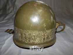 Vietnam era AIRBORNE helmet + liner camo cover stand US army military surplus