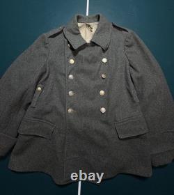 Vintage 1930s Swiss Army Medic Jacket Wool Military Pea Coat Medium Rare EUC