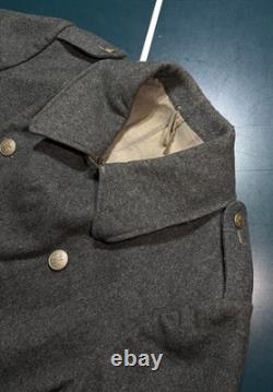 Vintage 1930s Swiss Army Medic Jacket Wool Military Pea Coat Medium Rare EUC