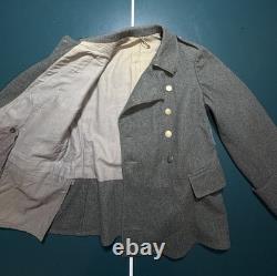 Vintage 1930s Swiss Army Medic Jacket Wool Military Pea Coat Medium Rare EUC