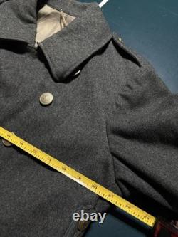 Vintage 1930s Swiss Army Medic Jacket Wool Military Pea Coat Medium Rare EUC