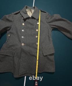 Vintage 1930s Swiss Army Medic Jacket Wool Military Pea Coat Medium Rare EUC