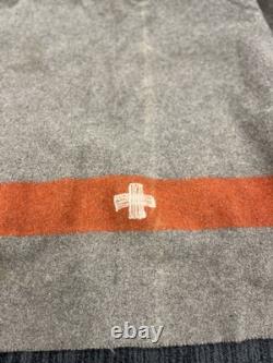 Vintage 1940 Swiss Army Wool Blanket WWII Authentic WW2 with Medallion