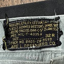 Vintage 1940s Shade 509 Army OG-107 Pants 1950s COMBAT military cargo trousers