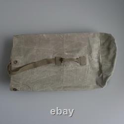 Vintage 1950's US Army Duffel Bag Military OD Green Cotton Canvas 50s Faded Rare