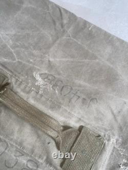 Vintage 1950's US Army Duffel Bag Military OD Green Cotton Canvas 50s Faded Rare