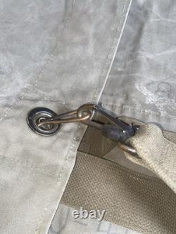 Vintage 1950's US Army Duffel Bag Military OD Green Cotton Canvas 50s Faded Rare