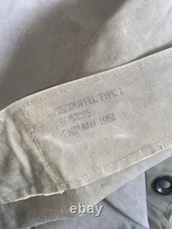 Vintage 1950's US Army Duffel Bag Military OD Green Cotton Canvas 50s Faded Rare