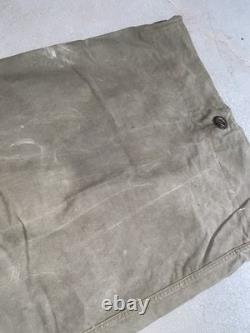 Vintage 1950's US Army Duffel Bag Military OD Green Cotton Canvas 50s Faded Rare