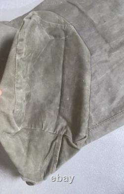 Vintage 1950's US Army Duffel Bag Military OD Green Cotton Canvas 50s Faded Rare