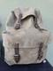 Vintage 1954 Swiss Army Military Backpack Rucksack Salt & Pepper Canvas Leather