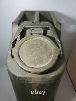 Vintage 1957 Monarch US Metal Gas Jerry Can Army Military Fuel 5 Gallon