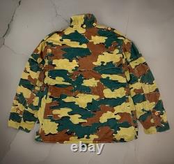 Vintage 1958 Belgian Jigsaw Camo Field Jacket Denison Full Zip Army Military XL