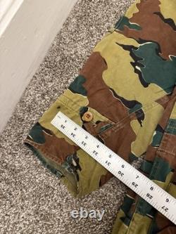 Vintage 1958 Belgian Jigsaw Camo Field Jacket Denison Full Zip Army Military XL
