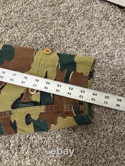 Vintage 1958 Belgian Jigsaw Camo Field Jacket Denison Full Zip Army Military XL