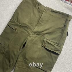 Vintage 1959 Dutch Army Double Face Cargo Pants 34x30 50s Seynaeve Military M47