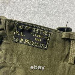 Vintage 1959 Dutch Army Double Face Cargo Pants 34x30 50s Seynaeve Military M47 Vintage 1959 Dutch Army Double Face Cargo Pants 34x30 50s Seynaeve Military M47