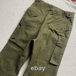 Vintage 1959 Dutch Army Double Face Cargo Pants 34x30 50s Seynaeve Military M47