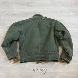 Vintage 1960s Swedish Army Motorcycle Jacket Faded Worn. View Measurements