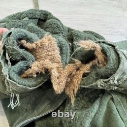 Vintage 1960s Swedish Army Motorcycle Jacket Faded Worn. View Measurements