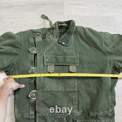 Vintage 1960s Swedish Army Motorcycle Jacket Faded Worn. View Measurements