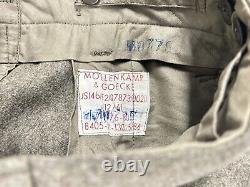 Vintage 1961 German Army Wool, Heavy Field Pants, Möllenkamp & Goecke Military