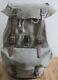 Vintage 1963 Swiss Army Military Canvas Leather Backpack Rucksack Euc