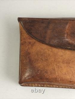 Vintage 1967 Swiss Army Solid Leather Military Double Ammo Belt Bag Pouch