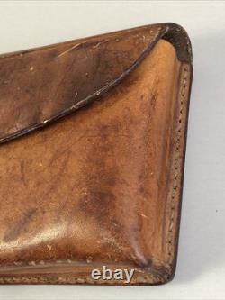 Vintage 1967 Swiss Army Solid Leather Military Double Ammo Belt Bag Pouch