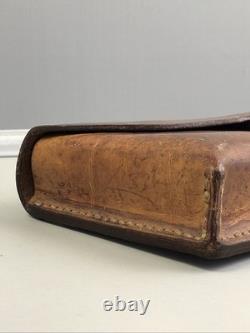 Vintage 1967 Swiss Army Solid Leather Military Double Ammo Belt Bag Pouch
