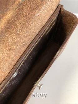 Vintage 1967 Swiss Army Solid Leather Military Double Ammo Belt Bag Pouch