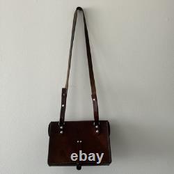 Vintage 1974 Swiss Army Genuine Leather Messenger/Map Bag M. Lanz (Thun)