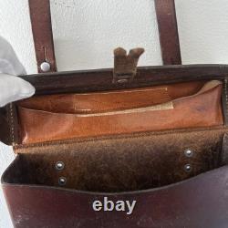 Vintage 1974 Swiss Army Genuine Leather Messenger/Map Bag M. Lanz (Thun)