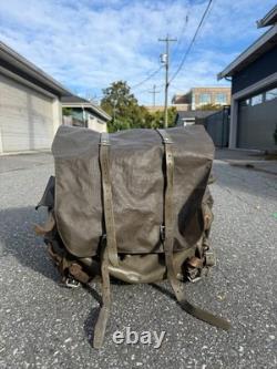 Vintage 1974 Swiss Army Military Rubberized Waterproof Rucksack X-Large Backpack