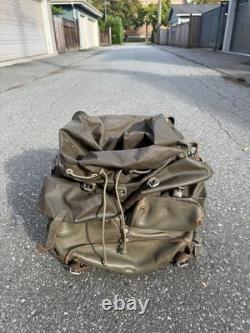 Vintage 1974 Swiss Army Military Rubberized Waterproof Rucksack X-Large Backpack